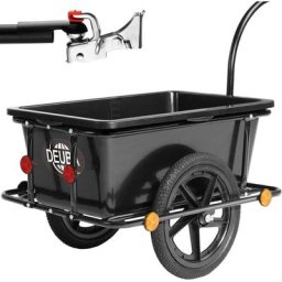 Remorque de vélo Monzana avec barre d'attelage Poignées Pneumatiques 90 litres
