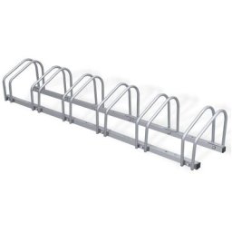 Râtelier pour 2-6 vélos râtelier support de rangement pneu 59mm au choix 160x32x26cm - Argent