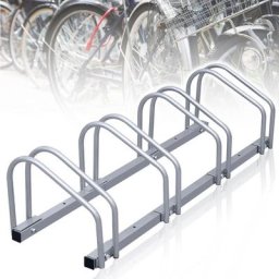 Râtelier Vélo pour 4 Vélos, Range Vélo au Sol ou Mural,en Suspension 101x32x26cm - Argent - Einfeben