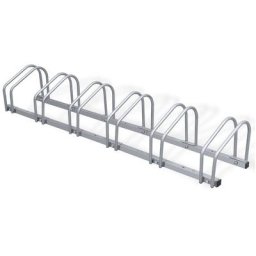 Ratelier velo 6 velos Systeme rangement pour velo - Argent - Hengda