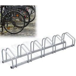 Râtelier Vélo pour 6 Vélos, Range Vélo au Sol ou Mural,en Suspension 160x32x26cm - Argent - Einfeben