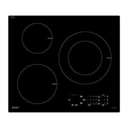 Table de cuisson induction Sauter 3 zones - 7200W - L60 x P52 cm - SPI5361B - Revetement verre
