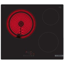 Table de cuisson vitrocéramique 60cm 3 feux 5700w noir Bosch PKK611BB8E - noir