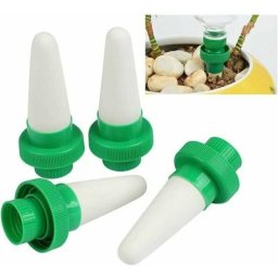 4pcs Automatique Plante d'irrigation d'eau Distributeur cône en céramique tête Plante verseur