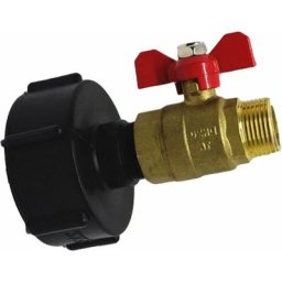 Connecteur de Réservoir IBC 1000 litres, Adaptateur de Réservoir IBC S60x6 Vanne Robinet Cuve à Eau