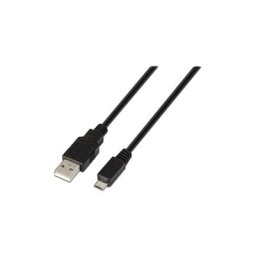 Câble usb(a) vers micro usb(b) 2.0 aisens 0.8m noir