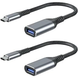 Adaptateur usb c vers usb A[Lot de 2] Câble otg usb c Mâle vers usb a Femelle 3.0 Transmission de