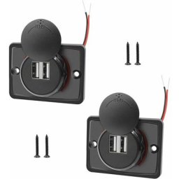 2pcs 3.1A Double Prise usb de Voiture Auto Câble Rouge Chargeur Socket 2 Adaptateur Port 12V-24V