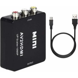 Convertisseur RCA vers HDMI, convertisseur Mini AV vers HDMI 1080P Adaptateur audio vidéo composite