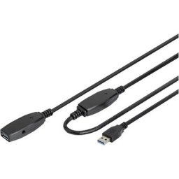 Digitus Câble USB USB 3.2 Gen1 (USB 3.0) USB-A mâle, USB-A femelle 10.00 m noir blindé, blindage