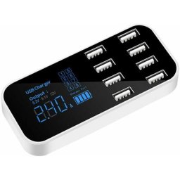 A9S Chargeur de Voiture Rapide 8 Ports Multi usb Écran lcd Chargeur de Téléphone 12V Hub usb pour