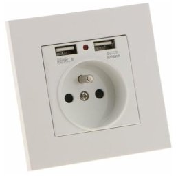 Prise murale Sharplace, prise murale, double USB 5V/2100mA, prise USB 2 ports pratique et facile à