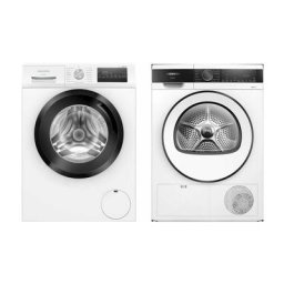 Pack Siemens Lave-Linge Frontal 8kg 1400Trs/min Moteur a Induction iQDrive + Sèche-Linge a