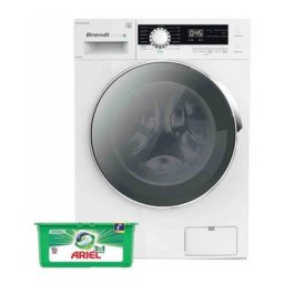 Lave-linge frontal 12kg 1400trs/min 16 programmes Machine à laver hublot - Blanc - Brandt