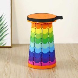 Tabouret Pliant de Camping Portable Tabouret télescopique 6.5-45cm Hauteur Réglable 2626cm Coloré