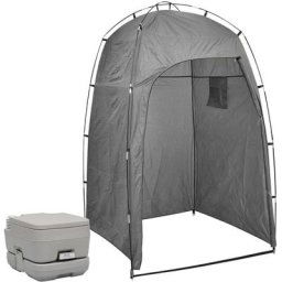 Maisonchic - Toilette portable de camping | Toilette Portable wc avec tente 10+10 l 82028