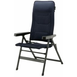 Chaise de camping pliable de luxe Monaco Comfort Bleu Travellife Bleu