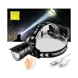 Lampe frontale 10000 lumens Lampe frontale led XHP90.2 rechargeable super lumineuse avec capteur de
