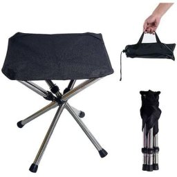 BSR - Tabouret de camping pliant, chaise de camping portable avec sac de transport, chaise de pêche