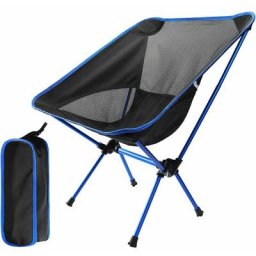 Chaise de camping pliable avec sac de transport Chaise de plage compacte légère et robuste Chaise