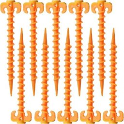 Ersandy - 10Pcs Sol Piquets de Tente en Plastique pp de Qualité, Corde Piquet Clou pour la Tente