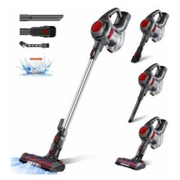 Aspirateur Sans Fil 25000pa Puissant 4 en 1, Autonomie Aspirateur Balai avec 55 Min d'Utilisation &