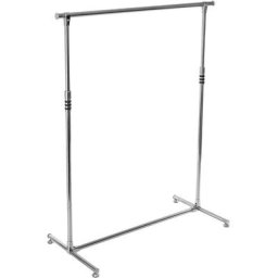 Five Simply Smart - Portant à vêtements Achille en inox - l 114 / 190 x p 52 x h 101 / 172 cm