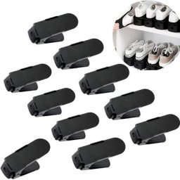 Skecten - 30 Pièces Rangement pour Chaussures Noir, Rangement Chaussures Gain de Place, Support