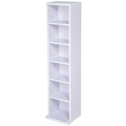 Armoire étagère rangement cd / dvd meuble de rangement pour 100 CDs blanc/violet - Blanc