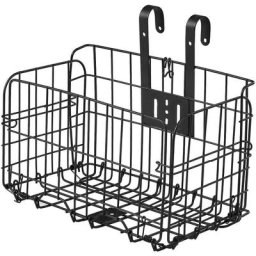 Panier de Vélo Pliant Fil D'Acier Détachable Guidon de Vélo Panier Avant Vélo Porte-Bagages Arrière
