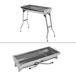 Bathrins - 73×32.5cm Barbecue à Charbon Jardin Table en Acier Extérieur Pliant inoxydable