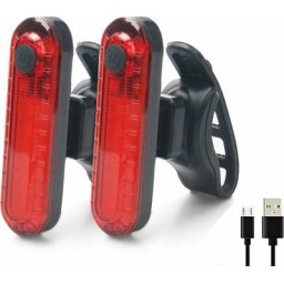 BSR - Feux Arriere Vélo - 2 Pièces Eclairage Arrière Vélo, usb Rechargeable cob led Lampe de Vélo