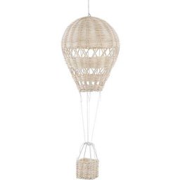 Décoration Suspendue pour Chambre d'Enfant Montgolfière en Rotin Naturel Bemba - Naturel