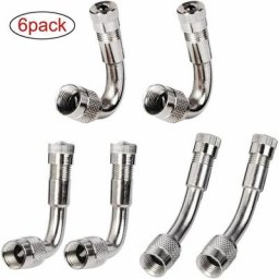Alwaysh - 6 Pièces Pneu Valve Rallonge Va, Pneu Valve de Adaptateur, Air Pneu Valve Extension, Pneu