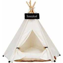 Chien Tente tipi pour Animaux De Compagnie avec Coussin Lavable Amovible Tentes Sweet House Pet Dog