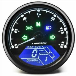 Compteur kilométrique de Moto Universel lcd Compteur de Vitesse numérique jauges de tachymètre avec