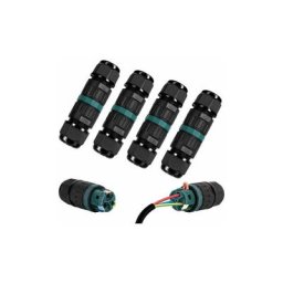Boîte dérivée étanche ip68 - set de 4 connecteurs électriques externes 2 voies, boîte de jonction