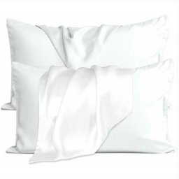 5176cm taie d'oreiller en soie pour les cheveux et la peau. Housse de coussin zippée double face en