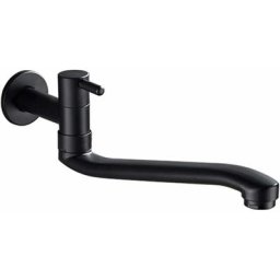 BDD - Robinets muraux de Jardin de Piscine de Balai de Machine à Laver de Robinet d'eau Froide Noir
