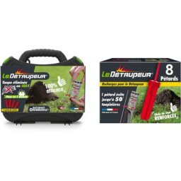 Detaupeur - kit detauprec Kit Valise + 8 Recharges Piege Anti Taupes et Rats Taupiers Utilisable