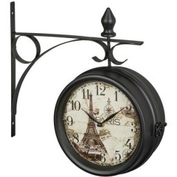 Horloge murale, se lit des deux côtés, tour Eiffel, design rétro, analogique, hlp : 34x35x10 cm,