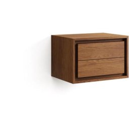 Meuble de salle de bain Kentaen bois de teck massif finition noyer 60 x 45 cm - Marron - Kave Home