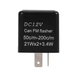 Clignotant moto universel 2 broches vitesse réglable relais clignotant led 12V noir