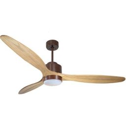 Ventilateur de plafond ø166 cm avec Hypersilence Wifi réversible - brun