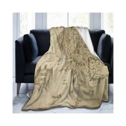 Couverture Carte de la Terre du Milieu Couverture Couverture en Velours Ultra Doux Couverture de