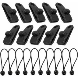 Sweevt - 10 Sets Pince pour Bache, Attache Bache, Pinces de Tente, tendeur bache piscine, Tente