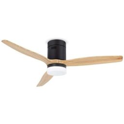 Ventilateur de Plafond led 18W Noir / Moteur dc Hêtre 3000+4000+6000 avec Télécommande