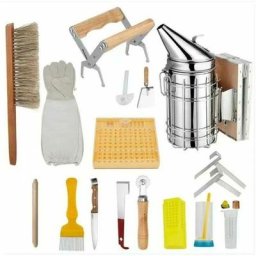 Ensemble d'outils d'apiculture, 15 pièces Kit de démarrage d'apiculteur de luxe costume
