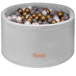 Piscine à balles enfant Flumi gris clair + 200 balles