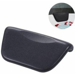 Oreiller de bain repose-tête doux maison en cuir pu accessoires de salle de bain ventouse soutien